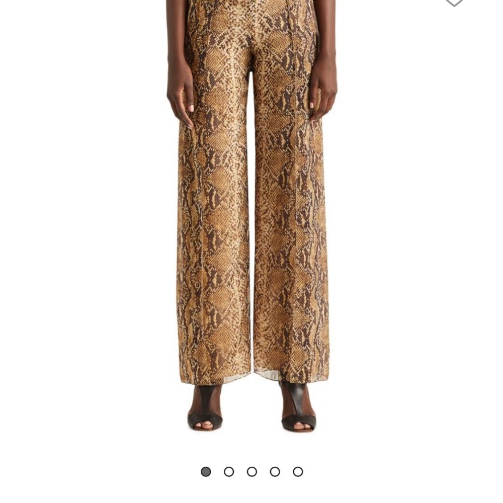 Ralph Lauren The purple Label  Saunders Python Print Palazzo Pants - Picture 4 of 13
